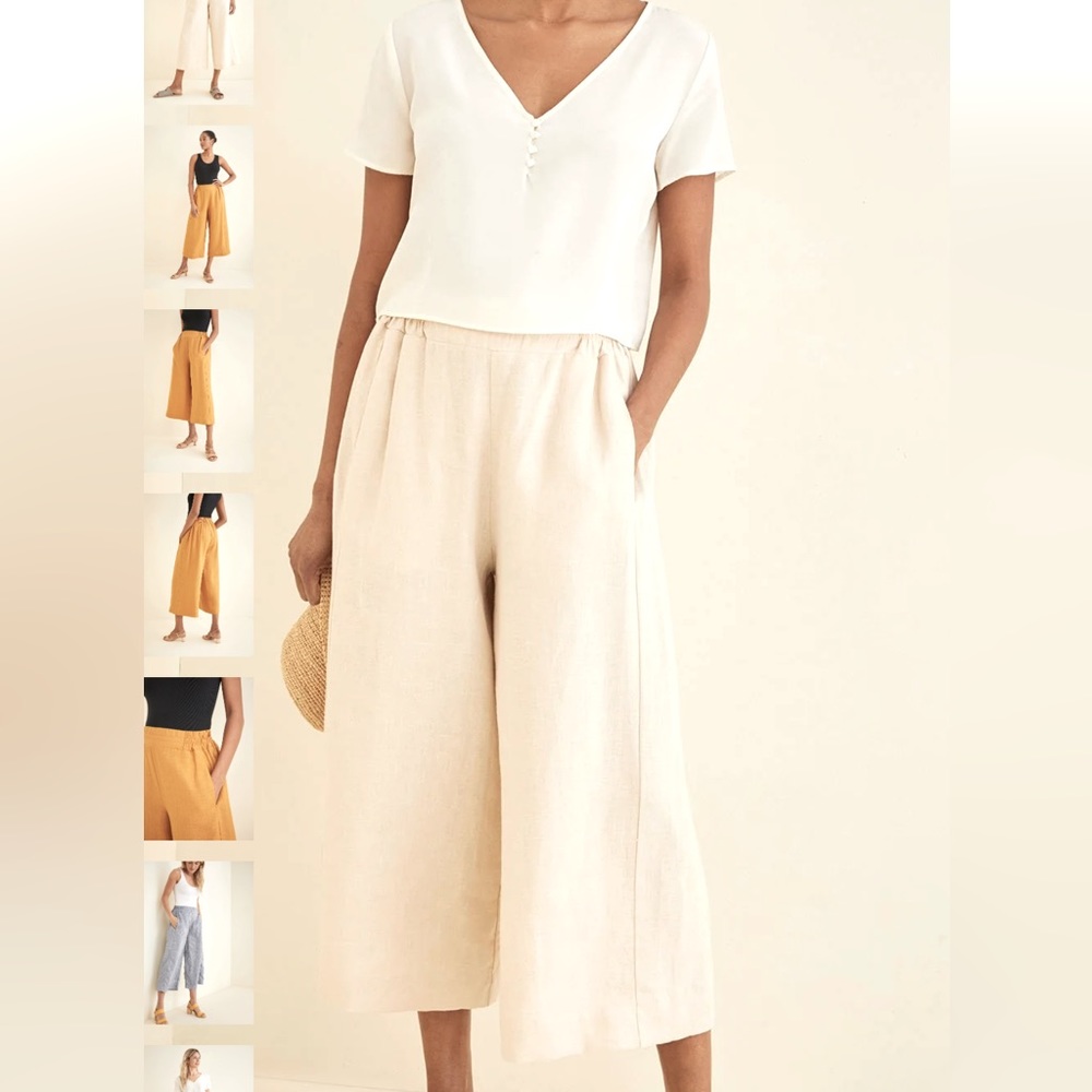 Beaumont Nicole Cream Culottes Pants
